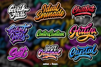 do design custom typography hand lettering logo