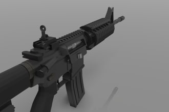 make a low poly weapon for your game or animation
