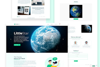 create a stunning and elegant home page or landing page UI