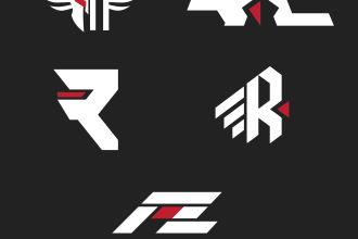 make your gaming futuristic logo branding