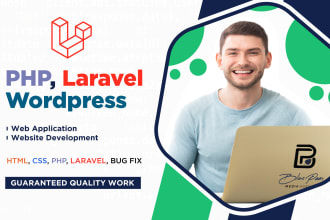 develop website using php, laravel, wordpress