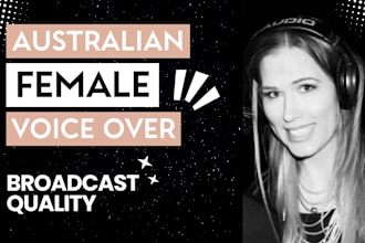 narrate your friendly female australian english voice over rights included