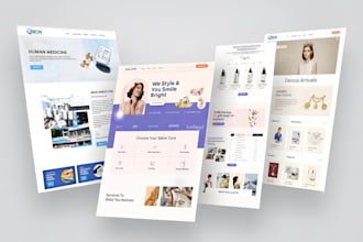 create healthcare, beauty hair extension, jewelry and skin care, shopify website
