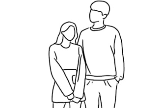 outline simple minimalist digital drawing