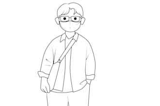 draw minimalist lineart potrait from photo