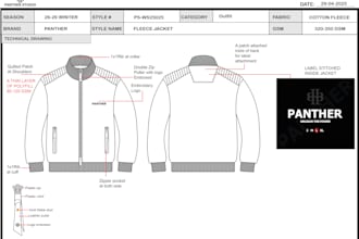 make tech pack for clothing