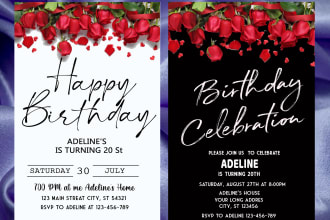 for you birthday invitation or dinner party invitation cards