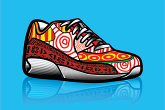 design footwears with african patterns