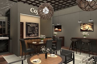 do interior design 3d rendering for your commercial space