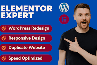 be your elementor expert for wordpress design