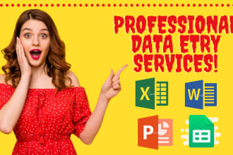 do data entry, copy paste, web research, and excel data entry