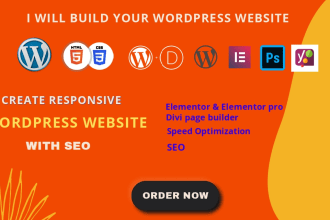 build your  wordpress website and one page seo solve