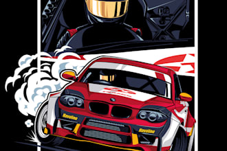 design car vector illustration automotive t shirt