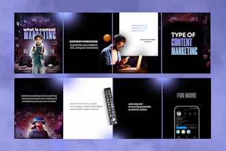 design attractive instagram carousel posts with to 10 slides