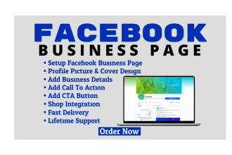 do facebook business page creation, fb fan page set up, banner,cover design