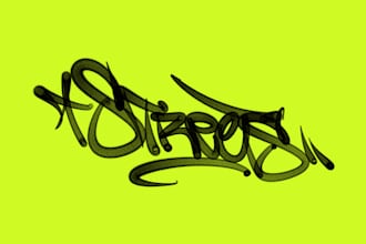design a bold handstyle graffiti logo