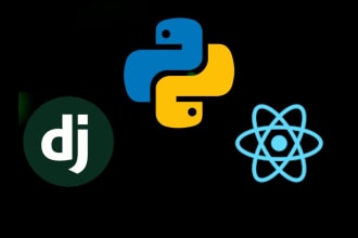 develop websites using python django and react