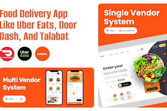 develop food delivery app for single, multi restaurant like uber eats