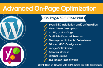 do yoast onpage SEO and technical optimization of your site
