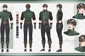 create a reference sheet of your character