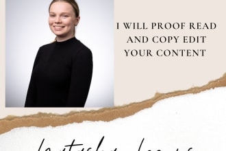 proof read and copy edit your content