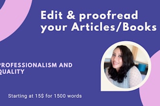 proofread and copy edit your manuscript