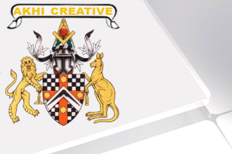 create exclusive family crest coat of arms logo design