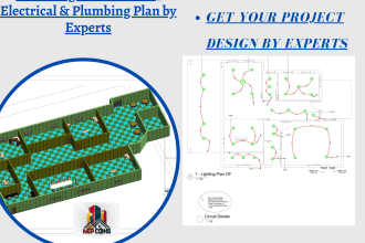 do mechanical, electrical, plumbing plan design on autocad, revit