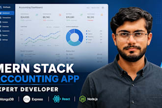 build secure mern stack accounting erp CRM web application