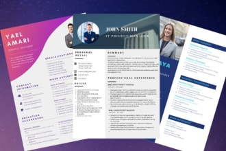 design professional resume, cv and cover letter template
