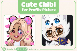 drawing cute chibi for the profile picture and illustration