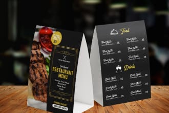 create restaurant menu card,flyers and banner