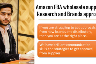 do product research and brand approval for amazon fba wholesale model