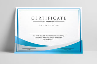 do any kind of professional diploma award certificate design