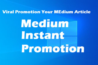 promote your medium article to viral, massive audiences
