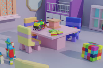 do a low poly isometric room