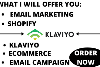 do email marketing, shopify, klaviyo , ecommerce and email campaign