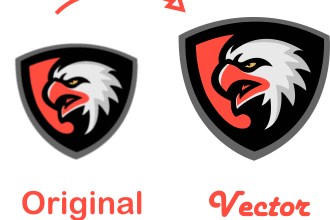 recreate your raster to vector, vectorize, vector art logo and image