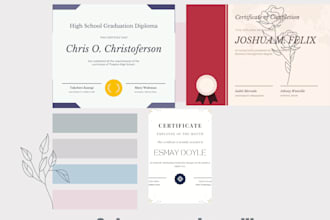 creat certificate with unlimited revisions