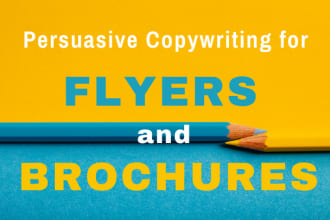 write marketing copy for brochures and flyers