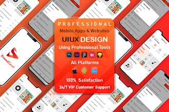design professional  ui ux of apps and webs in adobe xd figma