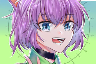 draw headshot of your oc or fanart in anime style