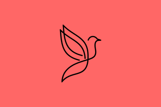 design simple animal one line art logo