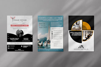 design business flyer, brochure, poster or leaflet