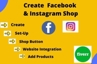 fix all issues of fb and ig shop with website integration