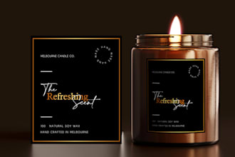 design candle label or product label for your business