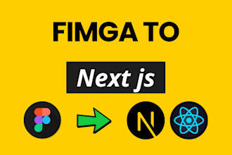 develop website with react js next js from figma design