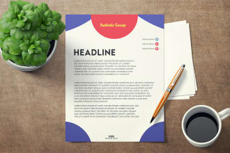 design an amazing and professional letterhead