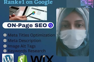 do on page SEO of wordpress and shopify, meta tags, and image alt tags