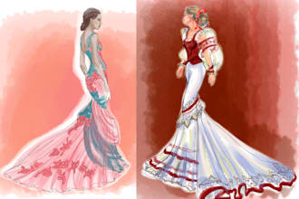 create wedding or prom dress for you